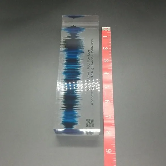 Hand Crafted Acrylic Soundwave Art with Scannable Qr Code with Sonny & Cher Song - Picture 9 of 10